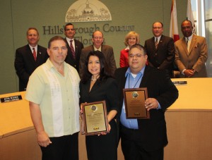 Carmen Telesca, a principal planner in the County’s Development Services Department, and Eli Alvarado, with the County’s Public Utilities Department