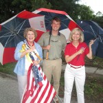 Commissioner Murman stands with Julie Whitney and Chris Whitney during 9-11 Memorial