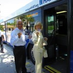 Sandy rides the HARTline with Tampa Airport CEO Joe Lopano