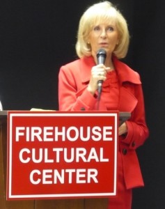 Sandy helps dedicate the Ruskin Firehouse Cultural Center. "This building embodies the history and culture of Ruskin and South Hillsborough County," she said at the event.