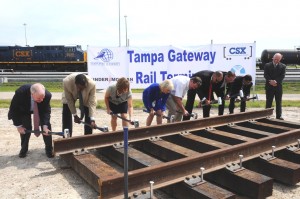 Sandy participates in the Gateway Rail dedication ceremony at the Port's Container Terminal. This is a public-private partnership with Tampa Port Authority, CSX, TRANSFLO, and Kinder Morgan Energy Partners. The facility helps position the Port of Tampa as West and Central Florida's energy gateway.