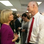 Governor Rick Scott and Commissioner Murman visit West Tampa small business owners and residents at Arco Iris.