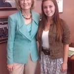 Sandy takes time to meet with Girls State Finalist Kendall McDonald