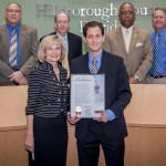 Commissioner Sandy Murman proclaims Moffitt Business of Biotech Day in Hillsborough County at a meeting of the BOCC.