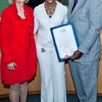 Commissioner Sandy Murman proclaims May as Older Americans Month in Hillsborough County. On hand to accept the proclamation were Ven Thomas, Director of Family & Aging Services and Bart Banks, Division Director of Aging Services.