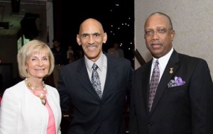 Commissioner Sandy Murman attends the Pepin Academies Community Gala with Tony Dungy and Commissioner Les Miller.