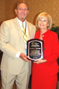 Stephen Martaus, Executive Director of the Early Childhood Council of Hillsborough County presented Sandy with the ECC's first Lifetime Achievement Award for children's advocacy at its statewide conference in Tampa.