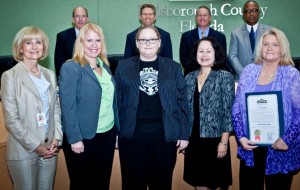 Commissioner Murman proclaimed Small Business Week in Hillsborough County at a recent BOCC meeting by honoring Mojo Books & Music of Tampa. The business' owner, Melanie Cade, was on hand to receive the commendation.