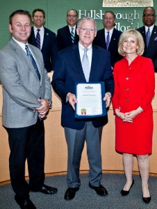 Commissioner Murman recognized TECO with a commendation for work done during Hurricane Sandy. Chuck Hinson and Doug Driggers accepted for TECO.