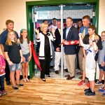 Commissioner Sandy Murman and Commissioner Ken Hagan help cut the ribbon at the grand opening of the Westchase Recreation Center.
