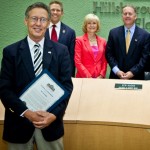 Commissioner Murman and the Board of County Commissioners honored Wit Ostrenko, President of the Museum of Science and Industry, for his 25 years of service to the museum and the community.