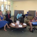 Sandy visits the Work in the Flow program at the Upper Tampa Bay Regional Library.