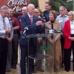 Commissioner Murman helps Governor Rick Scott recognize Jim Dean, President of Busch Gardens, with the Governor's Business Ambassador Award.