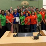 Sandy Murman presented a commendation to the Hillsborough County Environmental Protection Commission for upholding the highest standards in environmental stewardship and customer service, an achievement that earned the prestigious Governor’s Sterling Award. The EPC team, led formerly by Dr. Rick Garrity, and now by Janet Dougherty, was on hand to accept the honor.