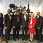 Sandy, along with Commissioner Les Miller, and staff from the county’s administration, veterans affairs and homeless initiative, meet with U.S. Veterans Affairs Secretary Robert A. McDonald about Hillsborough's Operation Reveille which assists homeless veterans.