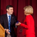 Commissioner Sandy Murman was honored by Starting Right, Now at its Lend A Hand Luncheon with the 2016 Soul Award. Matt Silverman of the Tampa Bay Rays presented her with the award for her work with SRN and homeless teens.