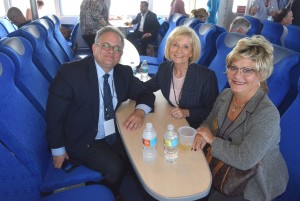 Commissioner Sandy Murman takes the inaugural run of the Cross Bay Ferry with Tampa City Councilman Harry Cohen and Pinellas County Commissioner Janet Long.