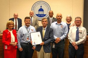 Commissioner Sandy Murman proclaimed May 13 through May 19, 2018 as Hillsborough County Hurricane Preparedness Week, and urged all residents to learn how to “Get Ready!” for the upcoming storm season. On hand for the proclamation presentation were Mike Ryan, Deputy Director of Emergency Management, Joe Mastandrea, Dave Paloff and Ted Williams, part of the Hillsborough County Emergency Management team.
