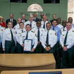 Commissioner Sandy Murman honors Hillsborough County Fire Rescue as Community Heroes for their teamwork, bravery and heroic efforts to rescue a construction worker trapped in a mud and water-filled trench in Apollo Beach.