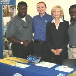Sandy takes a moment to meet with representatives from Hillsborough Community College (HCC) at her South County Job Fair in Ruskin