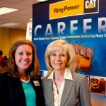 Sandy welcomes Christina Golden of Ring Power, one of more than 40 employers at Commissioner Murman's South County Job Fair at HCC South Shore Campus. Hundreds of job-seekers attended the event co-sponsored by the Tampa Bay Workforce Alliance and HCC.