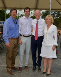 Sandy participates in the New South Windows groundbreaking ceremony with Gov. Rick Scott.
