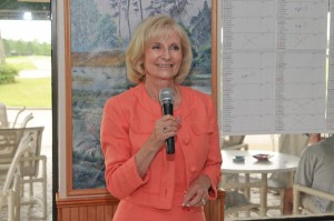 Sandy speaks to the new Riverview Woman's Club