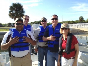 Commissioner Sandy Murman toured beautiful South Hillsborough County parks by boat with County Staff Greg Horwedel, Deputy County Adminstrator; Dexter Barge, Assistant County Administrator; Forest Turbiville, Director of Parks; and Ross Dickerson, Environmental Lands Manager.