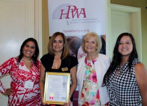 Sandy honored the Hispanic Professional Women's Association for its positive impact on the lives of countless Hispanic women in the Tampa Bay area.